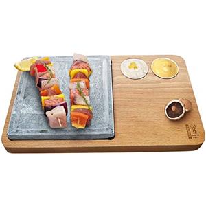 Meeting MEE222 Tagliere Faggio con Pietra Ollare, Multicolore