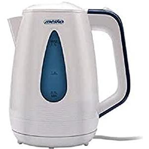 MESKO MS-1261 Bollitore elettrico da 1,7 L, Senza BPA, Senza fili, Spegnimento automatico al raggiungimento dell'ebollizione, 2200 W, Bianco