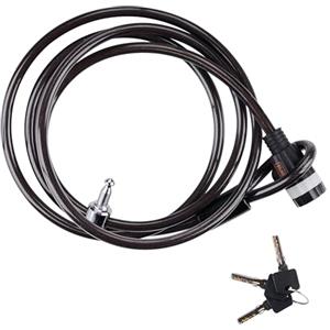 BLACK+DECKER Lucchetto per cavi BXCHBL7005 - Lucchetto per bicicletta familiare - Adatto per biciclette, moto e scooter - Lunghezza 240 cm - Resistente a temperature fino a -20 °C - nero.