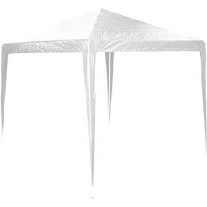 Bakaji Gazebo 3x3 mt Bianco Struttura Metallo Tenda per Esterno Tetto Antipioggia Idrorepellente