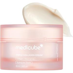 medicube Crema Idratante E Rassodante A Triplo Collagene Con Acido Ialuronico, Elastina Di Alta Qualità, Crema Antirughe Al Burro Di Karitè Da 1,69 Once