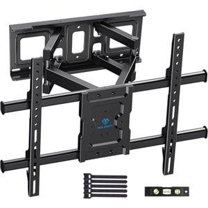 PERLESMITH Supporto TV Parete da 37-85 Pollici, Staffa TVs Girevole Inclinabile ed Estendibile, Braccio TV Ultra Resistente 60kg, Staffa Televisore 55 65 Pollici VESA 200x100-600x400mm PSPILFK1