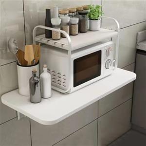 Shally Dogan Tavolo da Parete Pieghevole 80 x 40 cm in Legno Bianco, Scaffale a Muro Richiudibile Salvaspazio Versatile, Scrivania Porta Pc, Tavolino da Pranzo, Soggiorno, Salotto, Bagno, Cucina