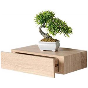 GICOS Import Export Mensola da Parete con cassetto libreria pensile scaffale in Legno da Muro Colore Rovere 40 x 24 x 10 cm DOU-782510