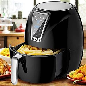 Bakaji Friggitrice ad Aria Calda Senza Olio Airfryer Digitale 3,25 Lt Frigge Cuoce Arrostisce in modo Naturale e Salutare Potenza 1300W con Timer e Regolazione Temperatura
