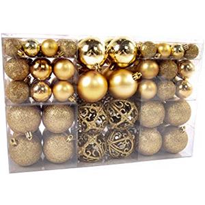 Mel O Design Esclusivo palline di Natale palle di Natale SET con 100 pcs colore oro