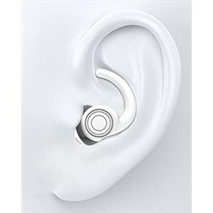 SUPCEAT Silicone Tappi Orecchie per Dormire, 2 Paia Tappi per le Orecchie Antirumore Lavabili Riutilizzabili per Sonno Leggero Riduci i rumori, per Lavoro, Feste, Studio, Discoteca, Concerti (Bianco)