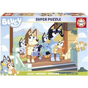 Educa - Puzzle Legno Bluey | 100 pezzi Puzzle Legno | Bluey, Puzzle Legno Bambini | dai 5 anni (19967)
