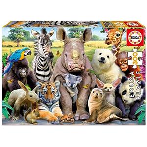 Educa - Puzzle Foto di Classe Selfie | 300 pezzi Puzzle | Animali Divertenti, Bambini | dai 6 anni (15908)