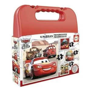 Educa - Puzzle Progressivo Cars | 4in1 Progressivo 12/16/20/25 pezzi | Lightning McQueen, Disney Pixar | dai 3 anni (19677)