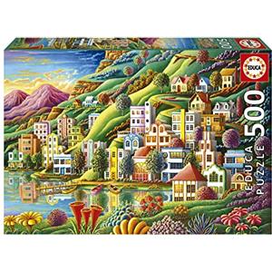 Educa - Puzzle da 500 pezzi per adulti e bambini | Porto Nascosto | Misura montata: 48 x 34 cm. Include colla fix puzzle. Da 11 anni (19552)