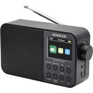 KENWOOD, Radio DAB CR-M30DAB, Radio Portatile con DAB+ e FM, Ampio Display a Colori da 6,1 cm, Batteria Ricaricabile Integrata 2000mAH, Uscita Cuffie Jack 3,5mm, Black