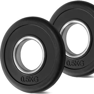 KK Set di pesi da 5,1 cm, in ghisa, bilanciere, set di pesi disponibili: 0,5 kg, 1,25 kg, 2,5 kg, 5 kg, 10 kg, 15 kg, 20 kg, coppia di dischi per pesi per donne e uomini, allenamento per la forza a