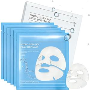 Puokmy Maschera al Collagene Viso Mask, Maschere Collagene per il Viso, Bio Collagen Face Mask, Idrata la Pelle, Nutre e Minimizza i Pori, 6Pcs