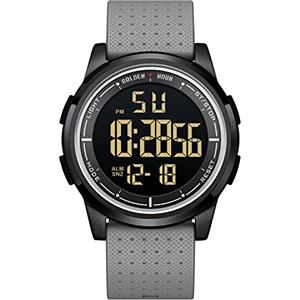 GOLDEN HOUR Ultra-Sottile Minimalista Sport Impermeabile Orologi Digitali Uomo con Display Ampio Angolo Cinturino in Gomma Orologio da Polso per Uomini Donne