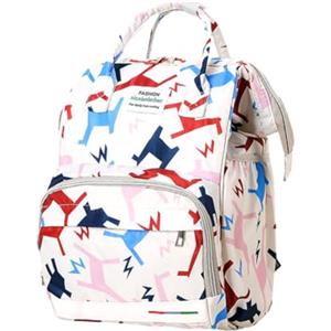 Chickwin Borsa Zaino Fasciatoio Neonato, Grande Capacità Zainetto Multifunzione di Viaggio Borsa per Pannolini, Maternità Baby Changing Bag Borsa Bebè per Mamma e Papà (F,38x17x25cm)