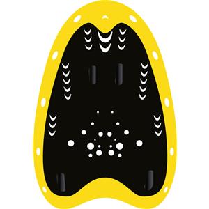 Cressi Aqua Energy Swim Paddles - Palette Unisex Nero/Giallo per Sviluppare Resistenza e Migliorare la Tecnica di Bracciata