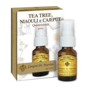 Dr. Giorgini Tea Tree Niaouli e Cajeput Quintessenza Spray 15 ml - Favorisce le vie respiratorie e il drenaggio dei liquidi