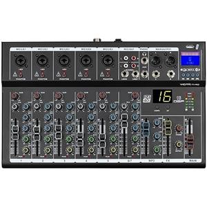 Weymic F7-Pro Professional Mixer | 4-Channel 2-Bus Mixer /w USB Audio Interface for Recording DJ Stage Karaoke Music Application