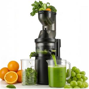 Eirolace Estrattore Frutta e Verdura a Freddo, Grande Imboccatura 140 mm, Slow Juicer 400W con 3 velocità e Funzione Inversa, Estrattore di Succo con Separazione Polpa e Succo, Regolazione umidità