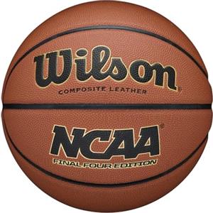 Wilson Pallone da Basket NCAA Final Four, In Pelle Composita, Uso Indoor/Outdoor, Marrone, Misura 7