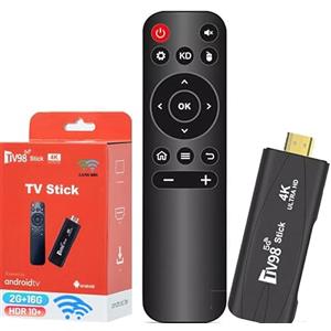 Tvszizx Android TV Stick 4K 2G+16GB H313 Quad-Core 64bit WiFi5 Dual 2.4G/5G WiFi HDR10+ HD Smart TV Stick Box (H 2+16)