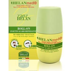Helan Zanzhelan Gel Roll-On Repellente Vegetale per Insetti e Zecche - 50 ml, Efficace e Delicato