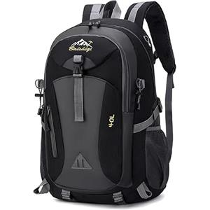 Mrracxy Zaino Trekking 40 Litri, Zaino Ultraleggero Pieghevole, Impermeabile Zaino da Viaggio per Uomo/Donna, Zaino da Trekking con Strisce Riflettenti, Zaino Montagna per Escursionismo Campeggio