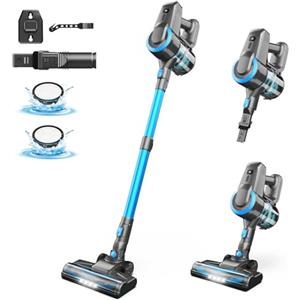 Ziaggnar Aspirapolvere Senza Fili, Scopa Elettrica Senza Fili ultraleggero 6 in 1, 55 minuti di autonomia, Anti-Avvolgimento, Aspirapolvere potente per Pavimenti/Tappeti/Peli Animali