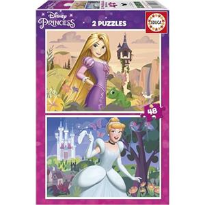 Educa - Puzzle Disney Principesse | 2x48 pezzi Puzzle Set | Disney Principesse, Bambina | dai 4 anni (19997)