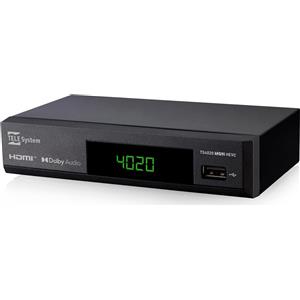 Telesystem Decoder Digitale Satellitare / Terrestre DVB-T2/S2 HEVC MPEG-4 HDMI USB colore Nero - TS4020