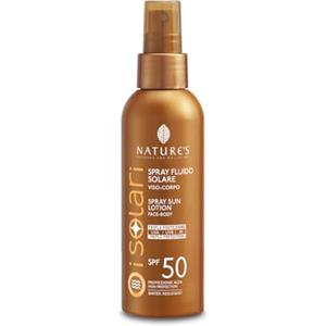 Bios Line Nature's - iSolari, Spray Fluido Solare SPF 50, Protezione Solare Spray, Rapido Assorbimento, Azione Protettiva, 100 ml, Travel Size