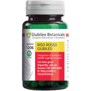 Giubileo Botanicals Riso Rosso - Integratore 100% naturale con Fieno Greco per il metabolismo di trigliceridi e colesterolo - 30 Capsule
