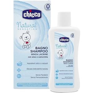 Chicco Bagno Shampoo Natural Sensation 200 ml - Senza Lacrime con Aloe e Camomilla, Approvato da Dermatologi