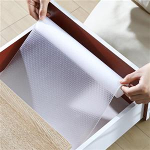 VINATO Tappetino per Cassetti in EVA - Impermeabile, Tagliabile, Antiscivolo - Protezione Interna per Cucina, Bagno, Armadi (Trasparente, 30x400 cm)