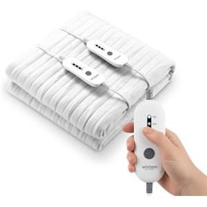 Wintem Comfy+ Coprimaterasso termico Scaldaletto coperta termica elettrica con 4 livelli di temperatura e Timer 8h, Matrimoniale 160x140cm