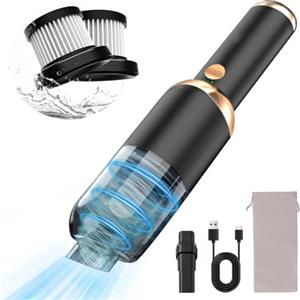 HyAdierTech Aspirabriciole Senza Fili, 13000PA Aspirapolvere Auto Portatile, Mini Aspiratore Auto Potente 3 In 1 con Torcia Elettrica, Aspirapolvere Ricaricabile per Casa, Auto, Ufficio