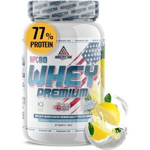 AS American Suplement | Premium Whey Protein | Aumentare la massa muscolare | Alta concentrazione di proteine WPC80 Pure | Kyowa Quality® (900 gr, Yougurt al Limone)