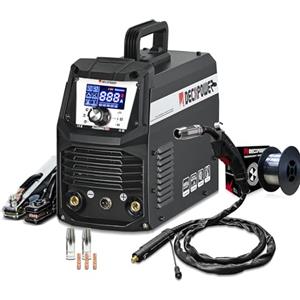 Decapower 220V Saldatrice 120A Arco Lift TIG FLUX MIG senza gas 3 in 1 Saldatrice filo senza gas Domestico (FLUXMIG-120)