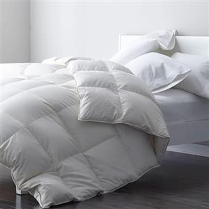 DWR Piuma d'oca e Piumino,Piumino Estivo Letto Singolo - Piumone Leggero 155x220 cm,100% cotone biologico,piumino e piume, Certificato Oeko-Tex e RDS, bianco