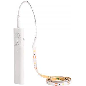 KUCAM Luci LED per Armadio, 1.5M 45 LED Striscia Luce con Sensore di Movimento, Batteria Caricata Luci Notturne per Bambini, Cabina Armadio, Guardaroba, Accessori Casa, Cucina, Bagno