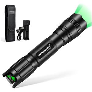DARKBEAM Torcia a Luce Verde Ricaricabile Dimmerazione continua, Raggio Zoomabile Torce LED Verde Caccia Notturna Potente Portatile per il Campeggio, Osservazione, Ricerca, Pesca, Salvataggio