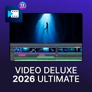 MAGIX Video Deluxe 2026 Ultimate - Software di montaggio video per PC con licenza per 2 dispositivi e plug-in proDAD