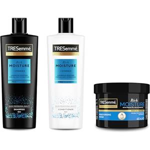 TRESemmé Rich Moisture Shampoo, balsamo e maschera, per capelli secchi e danneggiati 400 ml + 400 ml + 440 ml