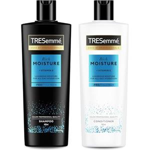 TRESemmé Rich Moisture Set Shampoo e Balsamo, Per Capelli Secchi e Danneggiati, Idratazione Per Tutto il Giorno, Capelli Rivitalizzati e Setosi, Con Vitamina E, 400ml + 400ml