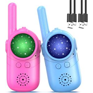 Inspireyes Walkie-Talkies für Kinder, Spielzeug für Kleinkinder, 2er-Pack Geburtstagsgeschenke für Jungen von 3 bis 8 Jahren, Indoor- und Outdoor-Spiele