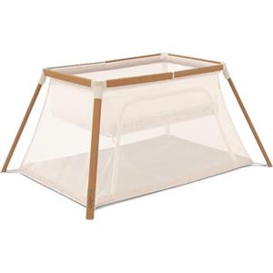 Tutti Bambini CoZee® Go 3-in-1 Culla, Box Lettino da Viaggio con Materasso - Leggero, Traspirante & Pieghevole - Box Neonato e Bimbi 0-3 Anni (Noce E Ecrù)