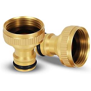 Mdlufee 2 Pz Garden Hose Connettore Rapido, 3/4 Pollice Femminile Thread Tap Connettore, Adattatore filettato Rubinetto
