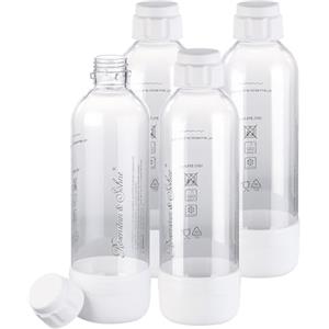 Rosenstein & Söhne mini soda spruzzatore: PET bottle for Dispenser di bevande, 1 litro, senza BPA (soda-sprudler con bottiglie d'acqua, beverage sparkling, cilindro)