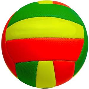 Generico Pallone da Pallavolo in Cuoio Sintetico Ecopelle PU Misura e Peso Ufficiale Pallavolo Beach Volley Giardino Spiaggia Mare Piscina Resistente all' Acqua Palla per Esterni ed Interni , Venduto Sgonfio